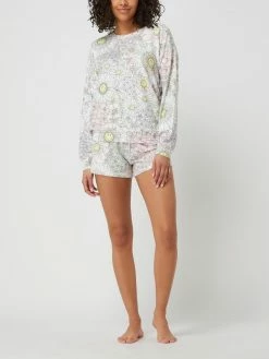 P.J. Salvage Pyjama-Oberteil Mit Allover-Muster - Offwhite