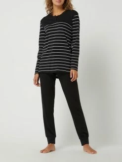 Schiesser Pyjama Mit Modal-Anteil - Schwarz