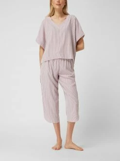 Donna Karan Pyjama Aus Seersucker - Rot