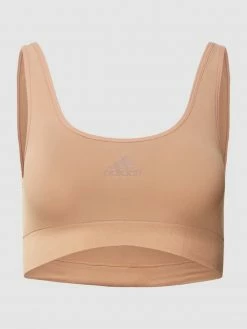 ADIDAS SPORTSWEAR Bustier Mit Label-Detail - Hellbraun