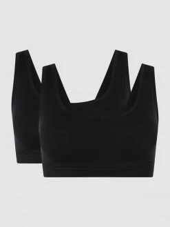 Skiny Bustier Aus Mikrofaser Im 2er-Pack - One Size - Schwarz