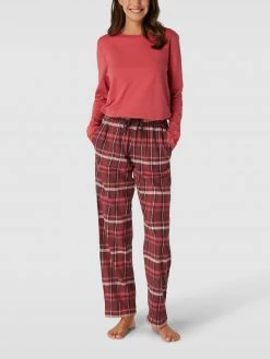 Schiesser Pyjama-Hose Mit Karomuster - Dunkelbraun