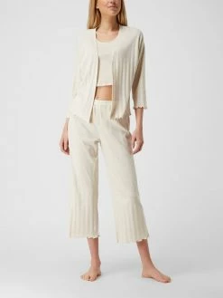 DKNY Pyjama Mit Rippenstruktur - Beige Meliert