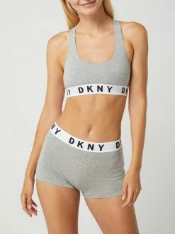 DKNY Bustier Aus Baumwollmischung - Mittelgrau Meliert