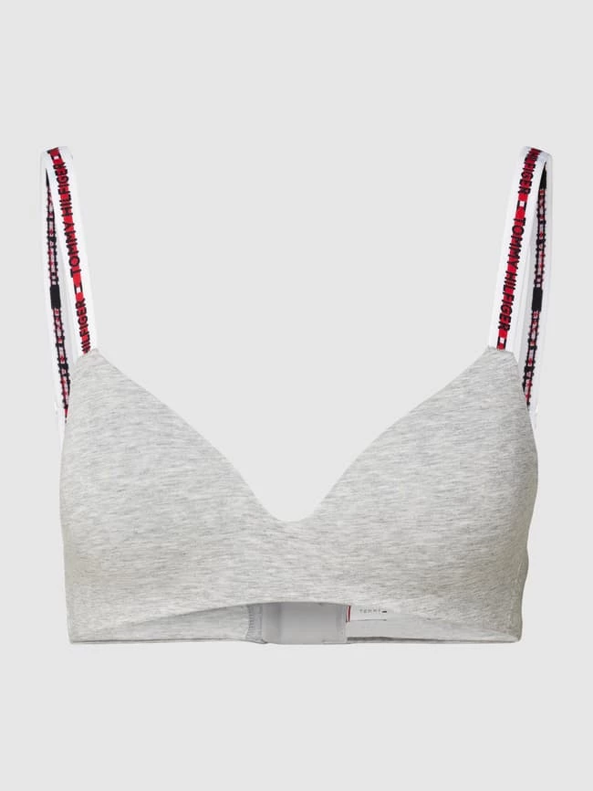 TOMMY HILFIGER BH Mit Label-Details Modell 'Triangle' - Hellgrau Meliert 4 TOMMY HILFIGER BH Mit Label-Details Modell 'Triangle' - Hellgrau Meliert – Bild 2