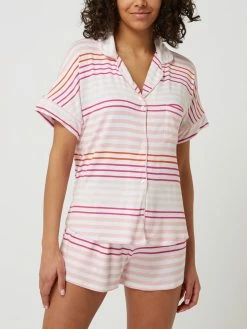 DKNY Pyjama Aus Viskose-Elasthan-Mix - Weiß