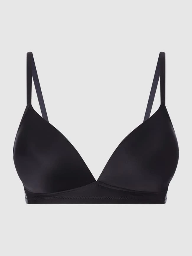 Hanro T-Shirt-BH Aus Satin - Bügellos - Schwarz 4 Hanro T-Shirt-BH Aus Satin - Bügellos - Schwarz – Bild 2