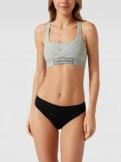 Calvin Klein Underwear Bustier Mit Label-Schriftzug - Silber Meliert