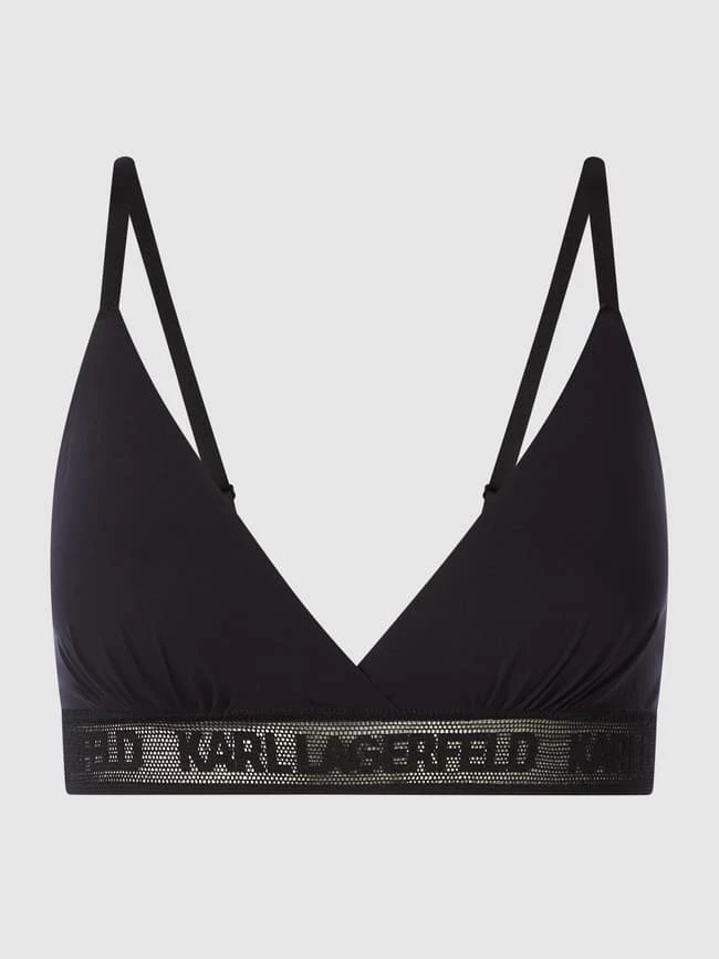 Karl Lagerfeld Triangel-BH Mit Stretch-Anteil - Schwarz 4 Karl Lagerfeld Triangel-BH Mit Stretch-Anteil - Schwarz – Bild 2