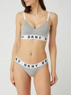 DKNY Bralette Aus Jersey Mit Push-up-Effekt - Mittelgrau Meliert