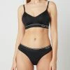 CK One Bralette Aus Mikrofaser Mit Wattierten Cups - Schwarz