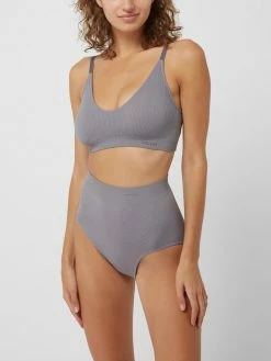 Saisei Bralette Mit Rippenstruktur - Dunkelgrau
