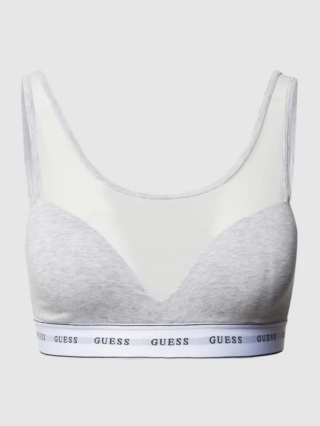 Guess Bustier Mit Label-Print - Hellgrau Meliert 4 Guess Bustier Mit Label-Print - Hellgrau Meliert – Bild 2