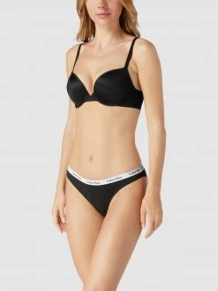Calvin Klein Underwear Push-up-BH Aus Mikrofaser Mit Bügeln - Schwarz
