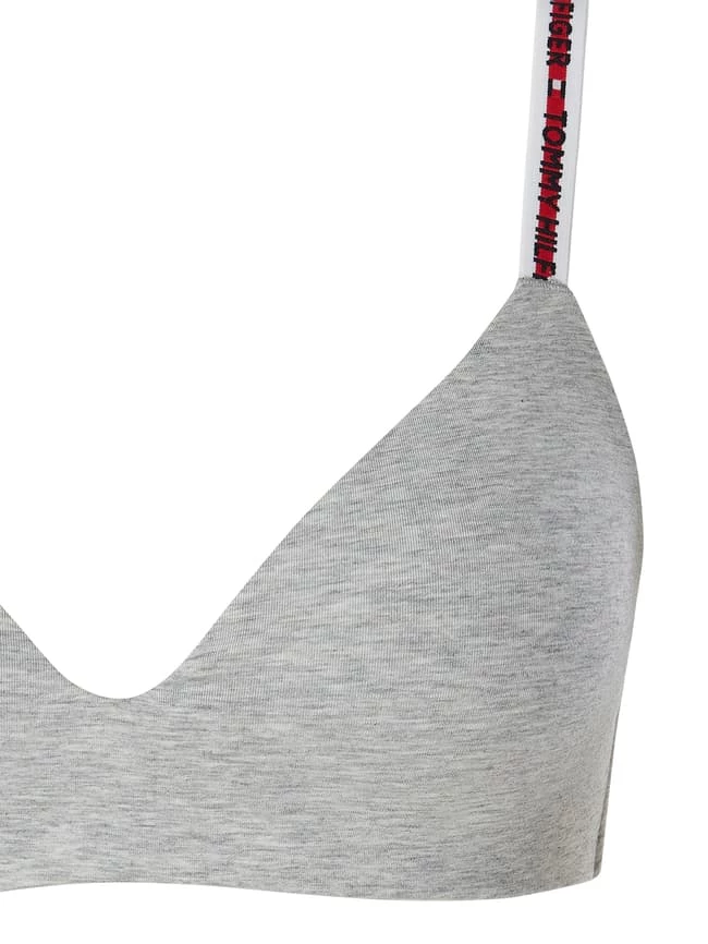 TOMMY HILFIGER BH Mit Label-Details Modell 'Triangle' - Hellgrau Meliert 7 TOMMY HILFIGER BH Mit Label-Details Modell 'Triangle' - Hellgrau Meliert – Bild 5
