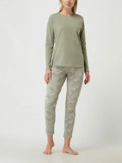 Skiny Pyjama-Hose Mit Allover-Muster - Lindgrün