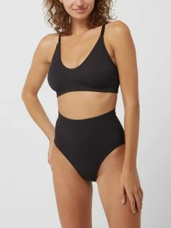 Saisei Bralette Mit Rippenstruktur - Schwarz
