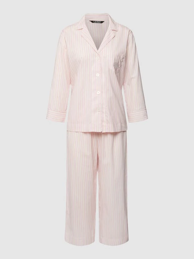 Lauren Ralph Lauren Pyjama Mit Streifenmuster Modell 'COTTON WOVEN' - Pink 4 Lauren Ralph Lauren Pyjama Mit Streifenmuster Modell 'COTTON WOVEN' - Pink – Bild 2