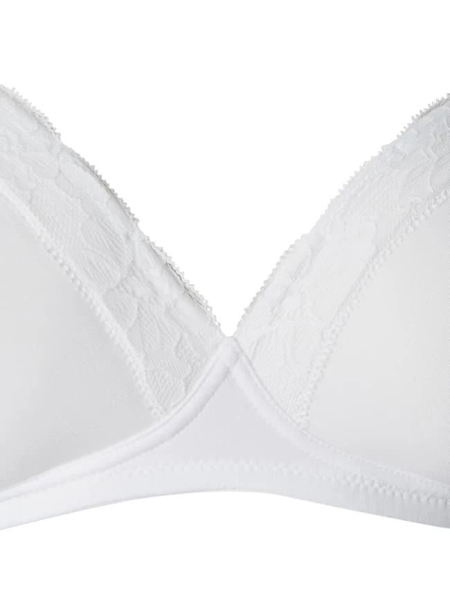 Hanro Soft-BH Mit Wattierten Cups Modell 'Cotton Lace Light' - Weiß 7 Hanro Soft-BH Mit Wattierten Cups Modell 'Cotton Lace Light' - Weiß – Bild 5