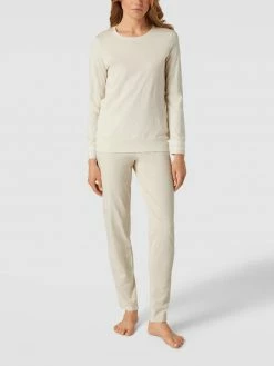 Schiesser Pyjama Aus Reiner Baumwolle - Hellgrau Meliert