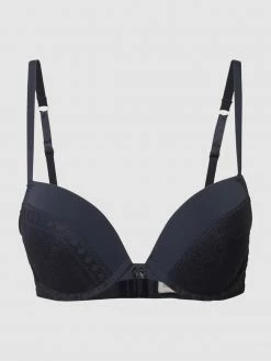 Esprit Push-up-BH Mit Spitzenbesatz - Blau