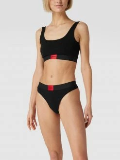 HUGO Bustier Mit Label-Patch - Schwarz