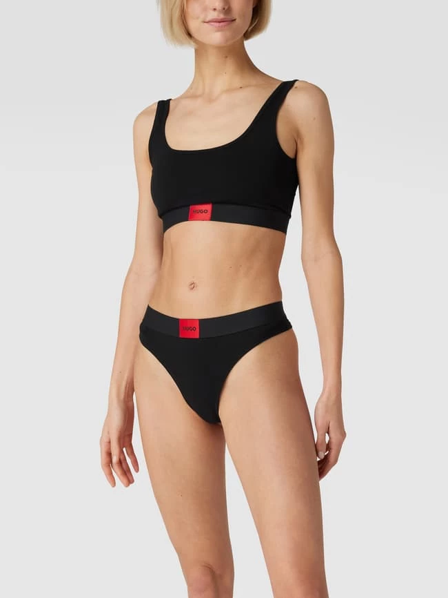 HUGO Bustier Mit Label-Patch - Schwarz 3 HUGO Bustier Mit Label-Patch - Schwarz