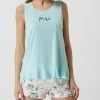 KATE SPADE Pyjama Aus Modal-Elasthan-Mix - Hellblau