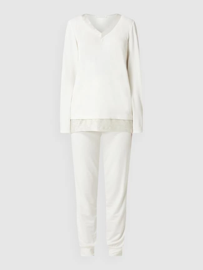 Chiara Fiorini Pyjama Mit Kontrastbesatz - Offwhite 4 Chiara Fiorini Pyjama Mit Kontrastbesatz - Offwhite – Bild 2