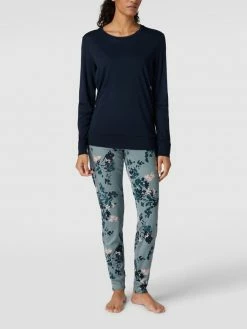 Schiesser Pyjama Aus Baumwoll-Modal-Mix - Rauchblau