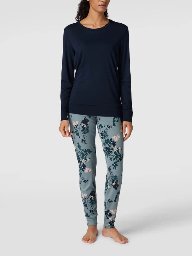 Schiesser Pyjama Aus Baumwoll-Modal-Mix - Rauchblau 3 Schiesser Pyjama Aus Baumwoll-Modal-Mix - Rauchblau