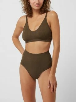 Saisei Bralette Mit Rippenstruktur - Khaki